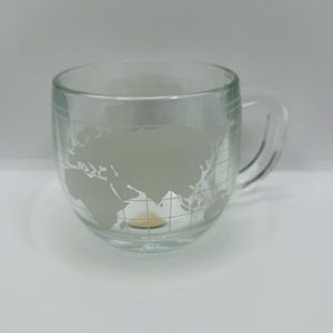 Colonial Cupboard World Globe Glass Mug ITD Made In Japan NEW